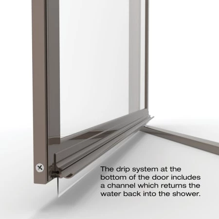 Basco Sopora 63-1/2" High x 32-7/8" Wide Hinged Framed Shower Door with Obscured Glass - Image 6