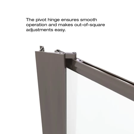 Basco Sopora 63-1/2" High x 32-7/8" Wide Hinged Framed Shower Door with Obscured Glass - Image 2