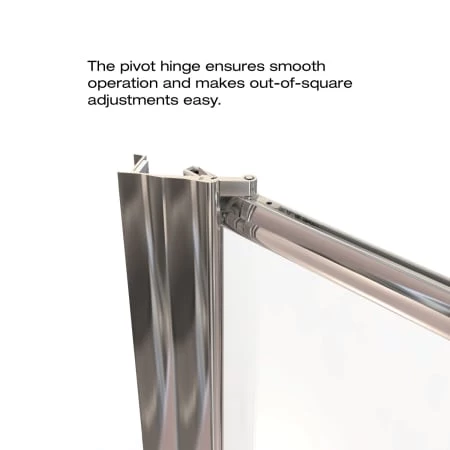 Basco Sopora 67" High x 32-7/8" Wide Hinged Framed Shower Door with Clear Glass - Image 2