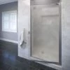 Basco Armon 66" High x 33-1/4" Wide Hinged Semi Frameless Shower Door with Obscured Glass
