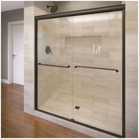 Basco Celesta 71-1/4" High x 48" Wide Bypass Framed Shower Door with AquaGlideXP Clear Glass