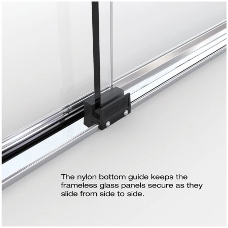 Basco Celesta 58-1/4" High x 60" Wide Bypass Framed Tub Door with Clear Glass - Image 4