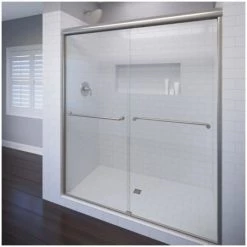 Basco Celesta 71-1/4" High x 60" Wide Bypass Framed Shower Door with Clear Glass
