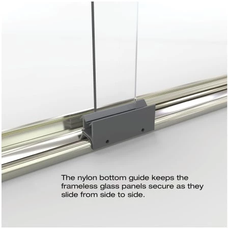 Basco Classic 70" High x 44" Wide Bypass Framed Shower Door with Rain Glass - Image 2