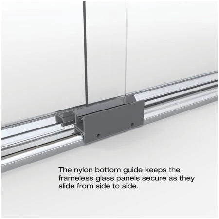 Basco Classic 70" High x 44" Wide Bypass Framed Shower Door with Rain Glass - Image 4