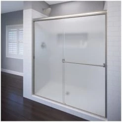 Basco Classic 70" High x 47" Wide Bypass Framed Shower Door with Obscured Glass