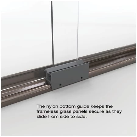 Basco Classic 70" High x 47" Wide Bypass Semi Frameless Shower Door with Clear Glass - Image 3