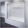 Basco Classic 56" High x 56" Wide Bypass Framed Tub Door with Rain Glass