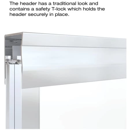 Basco Classic 57" High x 56" Wide Bypass Framed Tub Door with Clear Glass - Image 5