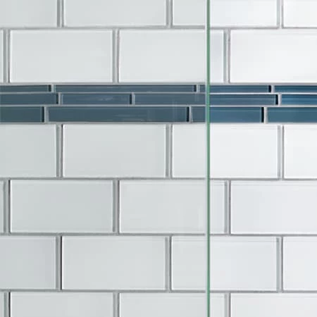 Basco Coppia 76" High x 25-9/16" Wide Hinged Frameless Shower Door with Clear Glass - Image 5