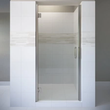 Basco Coppia 72" High x 33-9/16" Wide Hinged Frameless Shower Door with AutoGlideXP Clear Glass