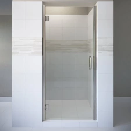 Basco Coppia 72" High x 34-9/16" Wide Hinged Frameless Shower Door with Clear Glass