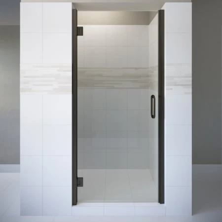 Basco Coppia 76" High x 34-9/16" Wide Hinged Frameless Shower Door with AutoGlideXP Clear Glass