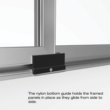 Basco Deluxe 71-1/2" High x 47" Wide Bypass Framed Shower Door with Frosted Glass - Image 6