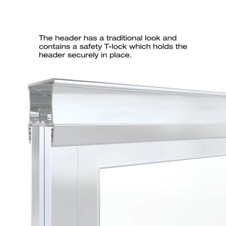 Basco Deluxe 71-1/2" High x 47" Wide Bypass Framed Shower Door with Frosted Glass - Image 4