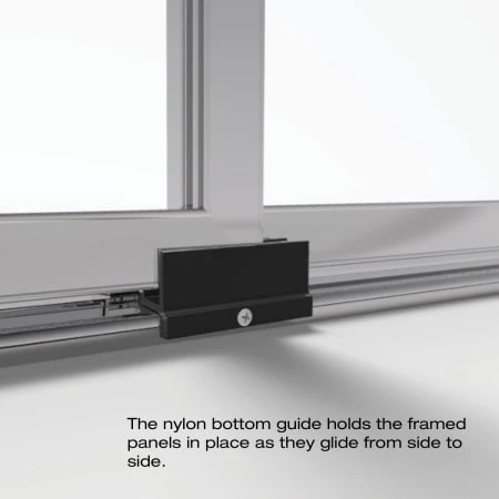 Basco Deluxe 71-1/2" High x 47" Wide Bypass Framed Shower Door with Frosted Glass - Image 6