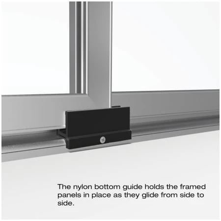 Basco Deluxe 71-1/2" High x 59" Wide Bypass Framed Shower Door with Frosted Glass - Image 2