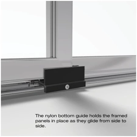 Basco Deluxe 71-1/2" High x 59" Wide Bypass Framed Shower Door with Frosted Glass - Image 4