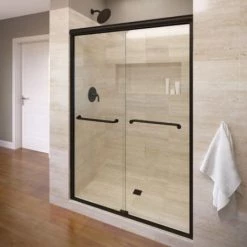 Basco Infinity 70" High x 47" Wide Bypass Semi Frameless Shower Door with Clear Glass