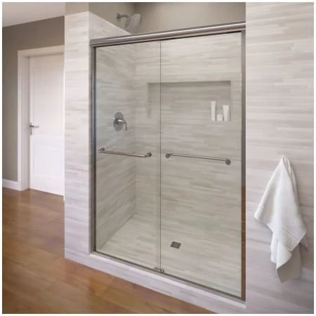 Basco Infinity 70" High x 47" Wide Bypass Framed Shower Door with Clear Glass