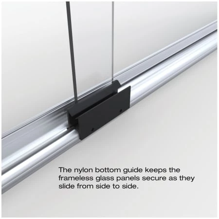 Basco Infinity 70" High x 58-1/2" Wide Bypass Semi Frameless Shower Door with Clear Glass - Image 2