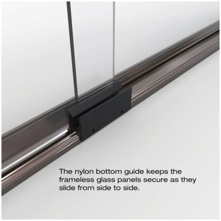 Basco Infinity 70" High x 58-1/2" Wide Bypass Semi Frameless Shower Door with Clear Glass - Image 3