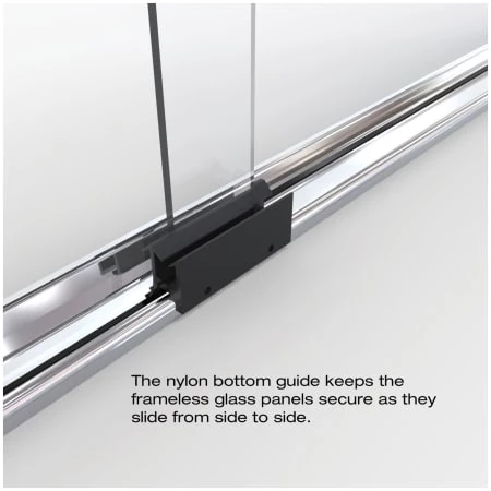 Basco Infinity 70" High x 58-1/2" Wide Bypass Semi Frameless Shower Door with Clear Glass - Image 4