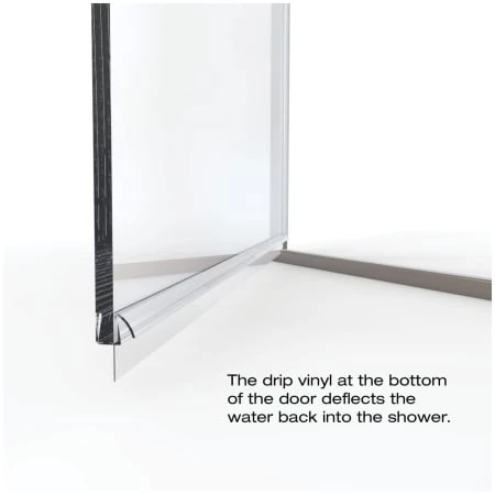 Basco Infinity 65-9/16" High x 33" Wide Hinged Framed Shower Door with AquaGlideXP Clear Glass - Image 6