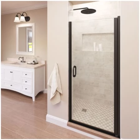 Basco Infinity 72" High x 33" Wide Hinged Framed Shower Door with AquaGlideXP Clear Glass