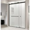 Basco Rotolo 70" High x 48" Wide Bypass Semi Frameless Shower Door with Clear Glass