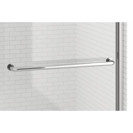 Basco Rotolo 70" High x 60" Wide Bypass Semi Frameless Shower Door with Clear Glass - Image 5