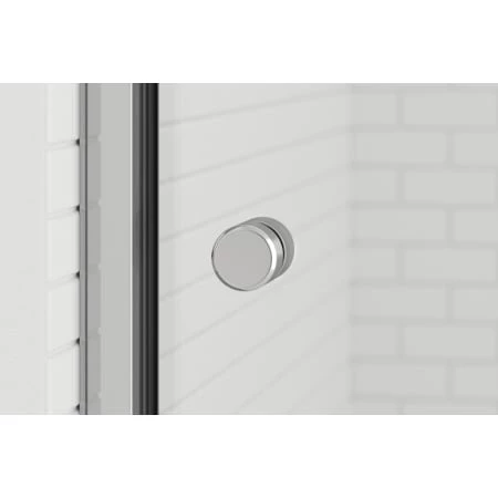 Basco Rotolo 70" High x 60" Wide Bypass Semi Frameless Shower Door with Clear Glass - Image 6