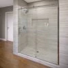 Basco Vinesse 76" High x 47" Wide Single Sliding Frameless Shower Door with Clear Glass