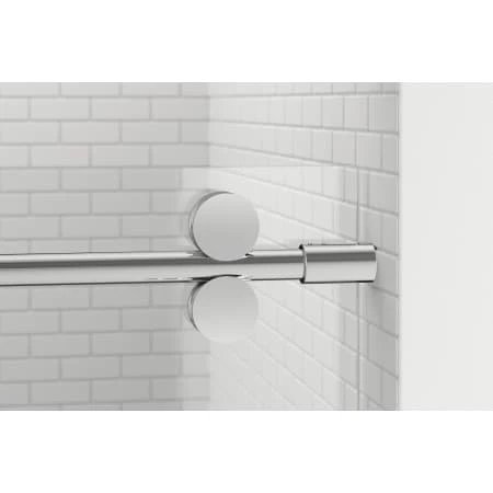 Basco Vinesse Lux 76" High x 59" Wide Single Sliding Frameless Shower Door with Clear Glass - Image 5